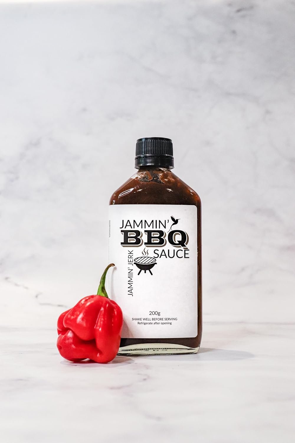 Jammin Jerk BBQ Sauce (200G) - Our Smoky Jerk BBQ Sauce Is Made in Small Batches, Non-Gmo, All Natural, No Preservatives, Gluten Free with Pimento(All Spice) and Extra Lashings of Habaneros in Every Jar Bringing You the Warmth of the Caribbean plus Savoury Goodness, Antioxidants, and Lower Salt and Sugar for a Better Healthier You. image number 6