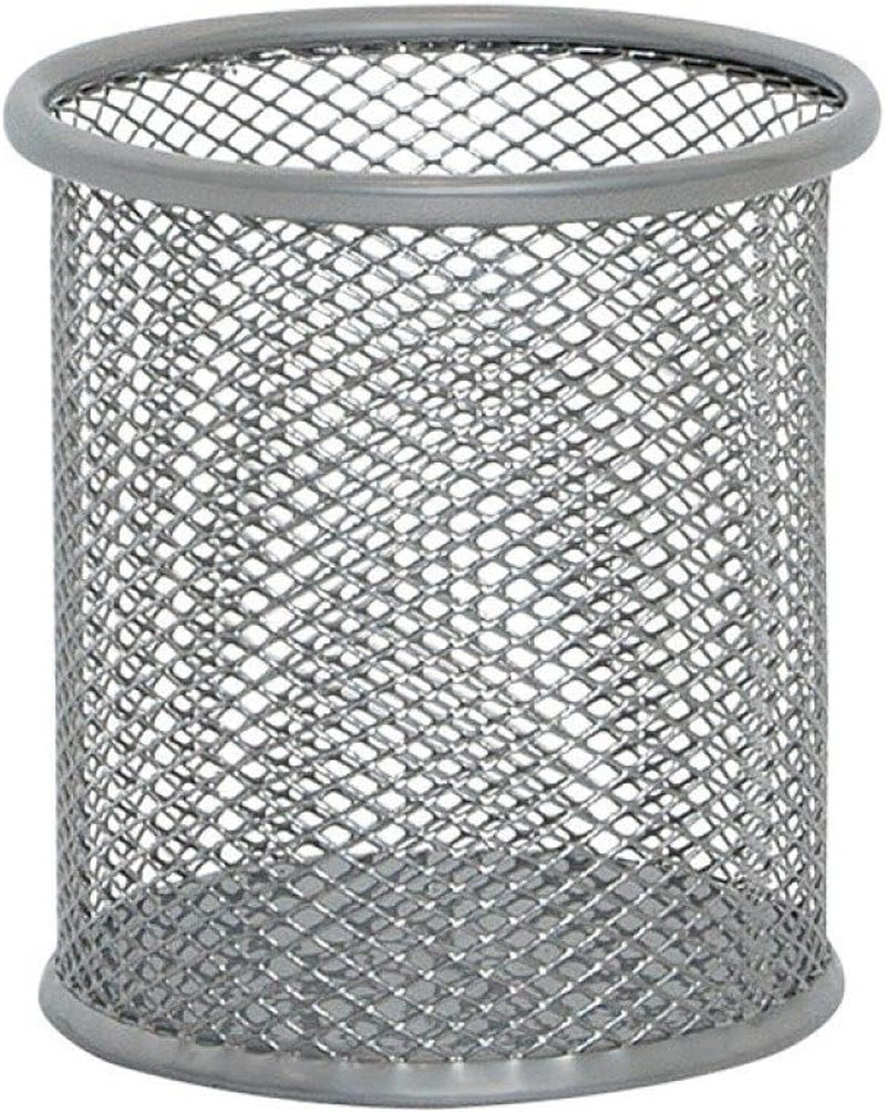 Q-Connect Pen Cup Metal Black (Office Set) / Small Office Accessories/Type-Desktop/Kind-For Pens/Material-Metal/Dividers-N.A. / Colour-Black/Dimensions (Mm)-90X100