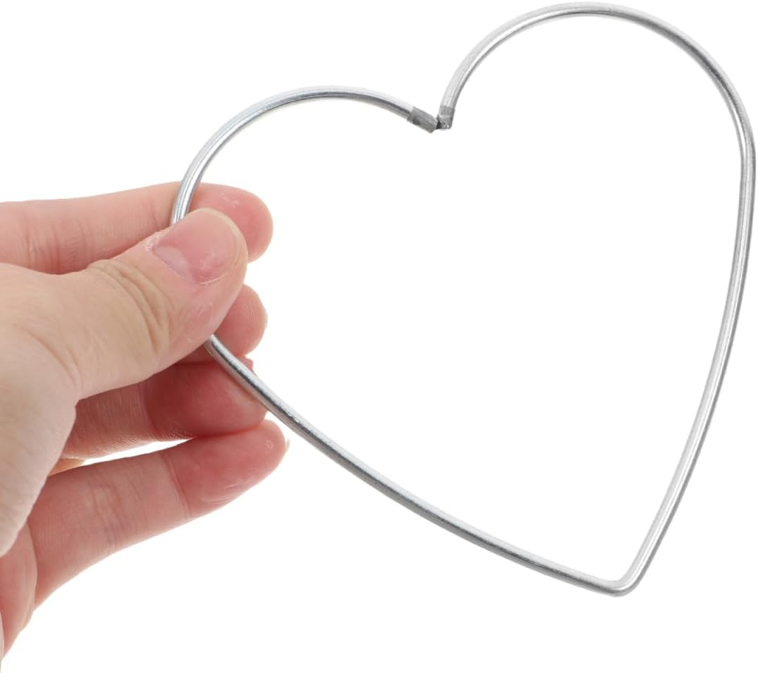 COHEALI 10Cm Dreamcatcher Iron Circle Hoop - Heart Shaped Metal Ring for DIY Crafts Macrame Projects and Home Decor Hanging image number 5