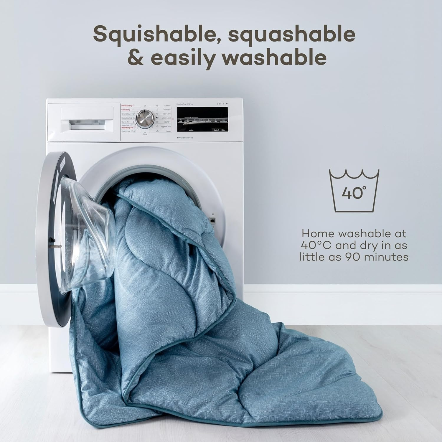 Night Lark - Coverless Duvet - Seersucker Collection - Soft Touch Luxury Bedding - Machine Washable - Hypoallergenic (Olive Green, 4.5 Tog - King)