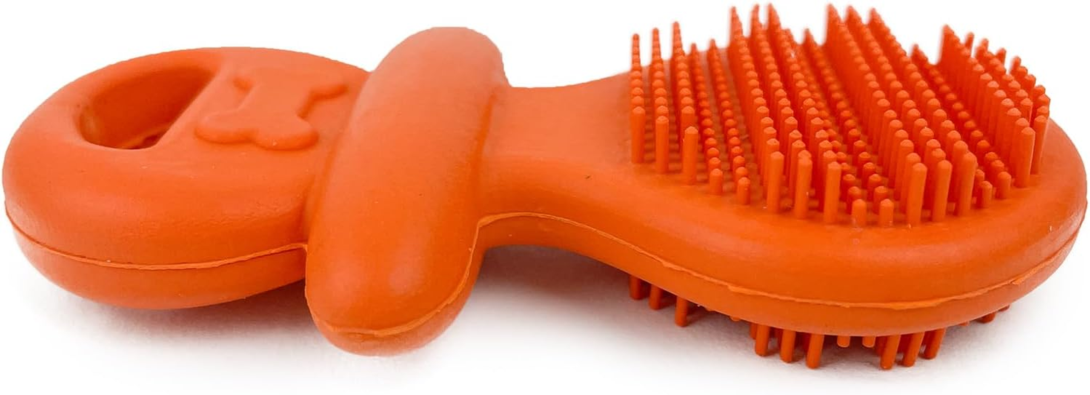 Ruff Play Rubber Puppy Teething Pacifier Dog Toy, 9.5Cm, Orange - Dog Teething Toy, Durable Dog Chew Toys, Perfect for Puppies, Aids Dogs Dental Health