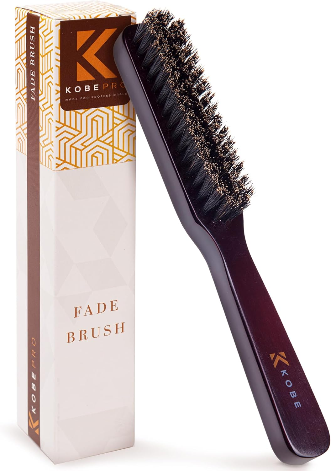 Kobe Professional Men'S Beard and Fade Brush - Men&rsquo;S Boar Bristle Hair Brush/Beard Brush - for Fading & Moustache Styling (Stewart) image number 4