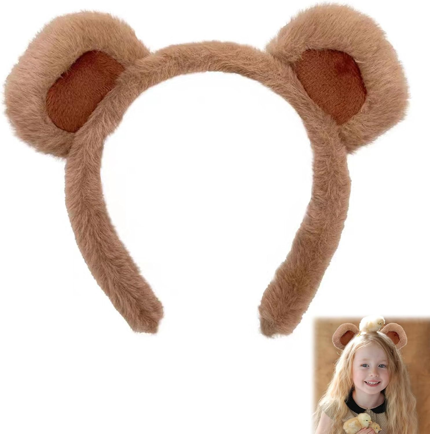 Bear Ears Headband, Bear Ears Headband, Women'S Headpiece, Party Headband, Face Wash Headband, Festival, Christmas, Halloween, Carnival, Hairband, Cosplay Headband Accessories image number 3