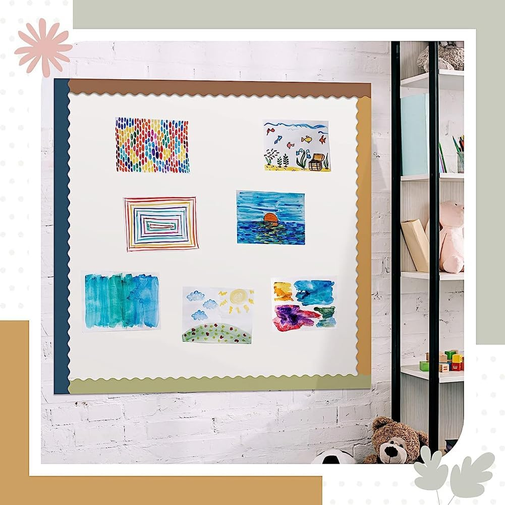 1Set for Bulletin Board Scalloped Bulletin Board for Classroom Bulletin Board Decor Paper image number 4