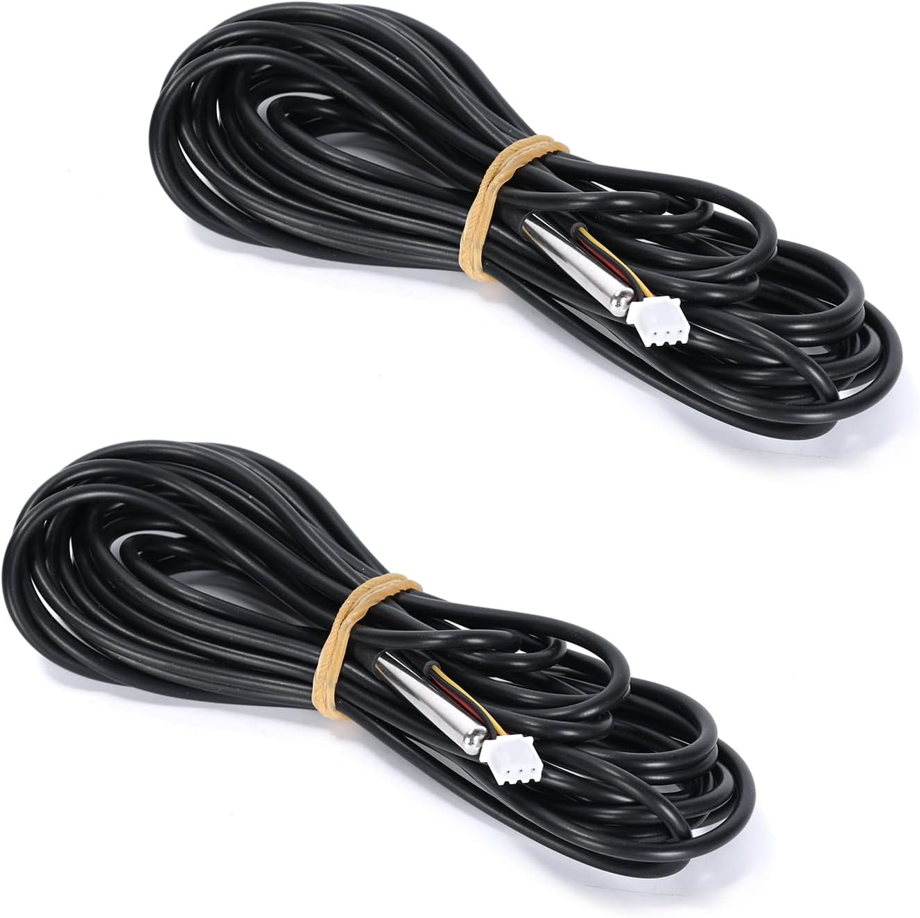 2PCS 5 Meters DS18B20 Temperature Sensors Equipped with Xh2.54-3Pin Terminals, Waterproof Digital Temperature Probe Sensors Compatible with Arduino, Raspberry, Pi image number 5