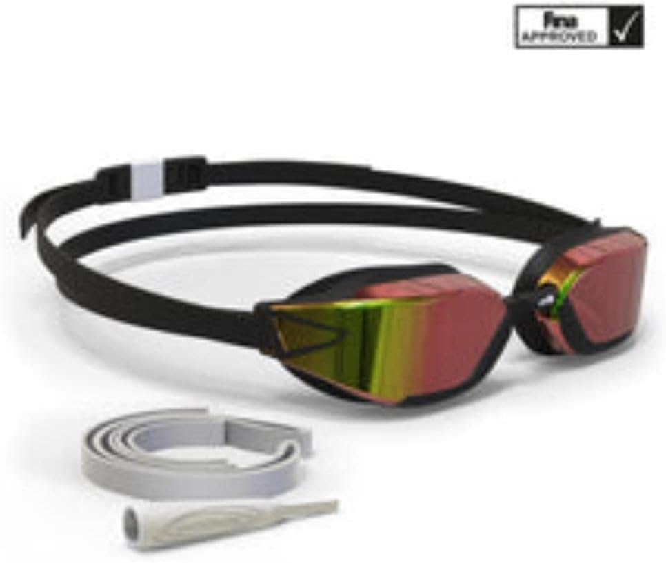 Decathlon Nabaiji 900 B-Fast Mirror Large Swimming Goggles Black/Red - Swimming Goggles image number 4