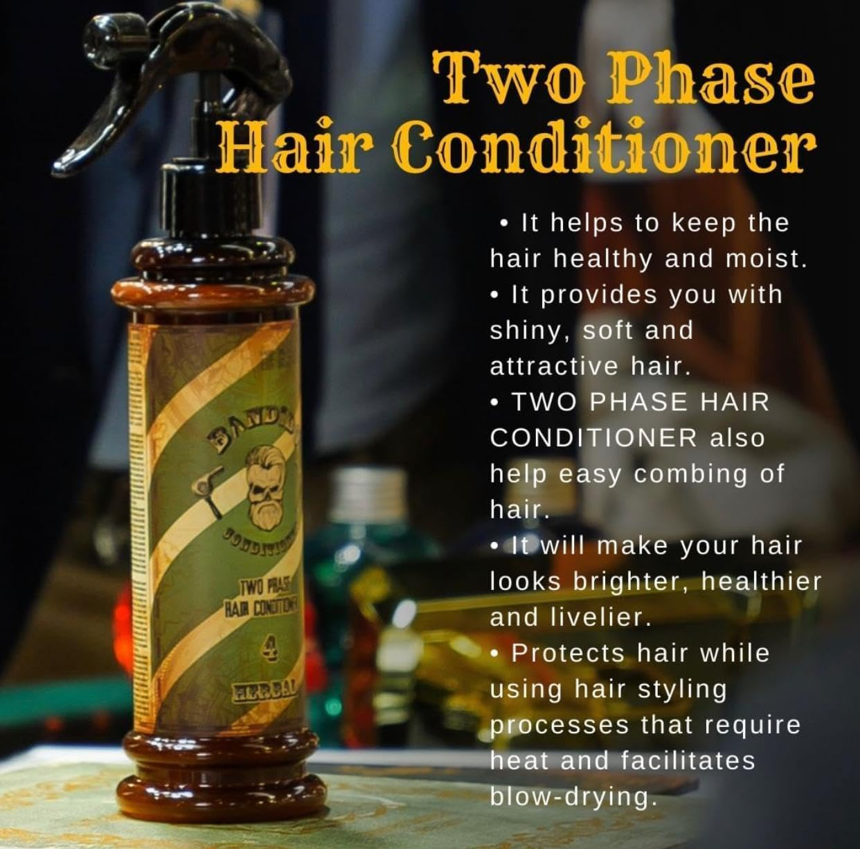 Bandido Two Phase Hair Conditioner 350 Ml, 2-Phase Conditioner for Dry Hair (Milky) image number 4