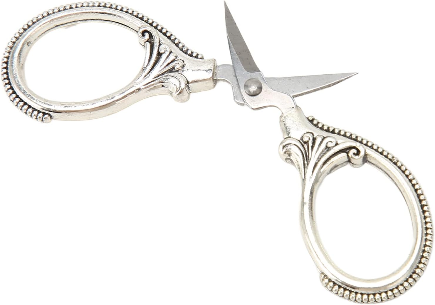 Embroidery Scissors, 1.7 X 2.4In Mini Scissors Stainless Steel Sewing Crafting Scissors with Iron Box Vintage Embroidery Shears Small Sewing Scissors for Handicraft DIY, Artwork image number 2