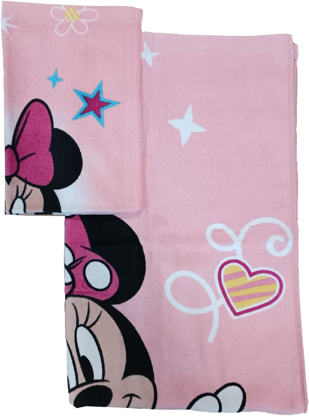 Disney Minnie Mouse Terry Towelling Bath Towels Set of 2 Hand Towels Face Towel Bidet Towel Pink Cotton 100% Set of 2 Official Product image number 4