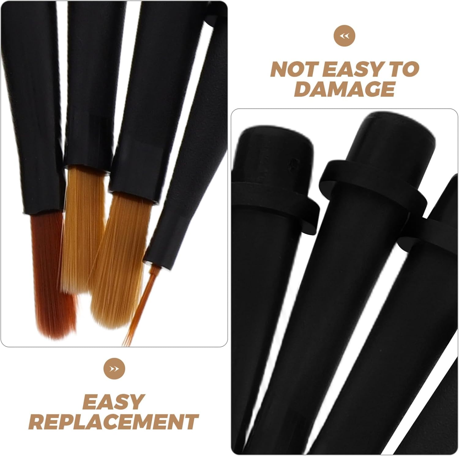 FRCOLOR Manicure Brush Head Set Plastic Nail Tools for Resin Nail Salon Accessory Kit image number 3