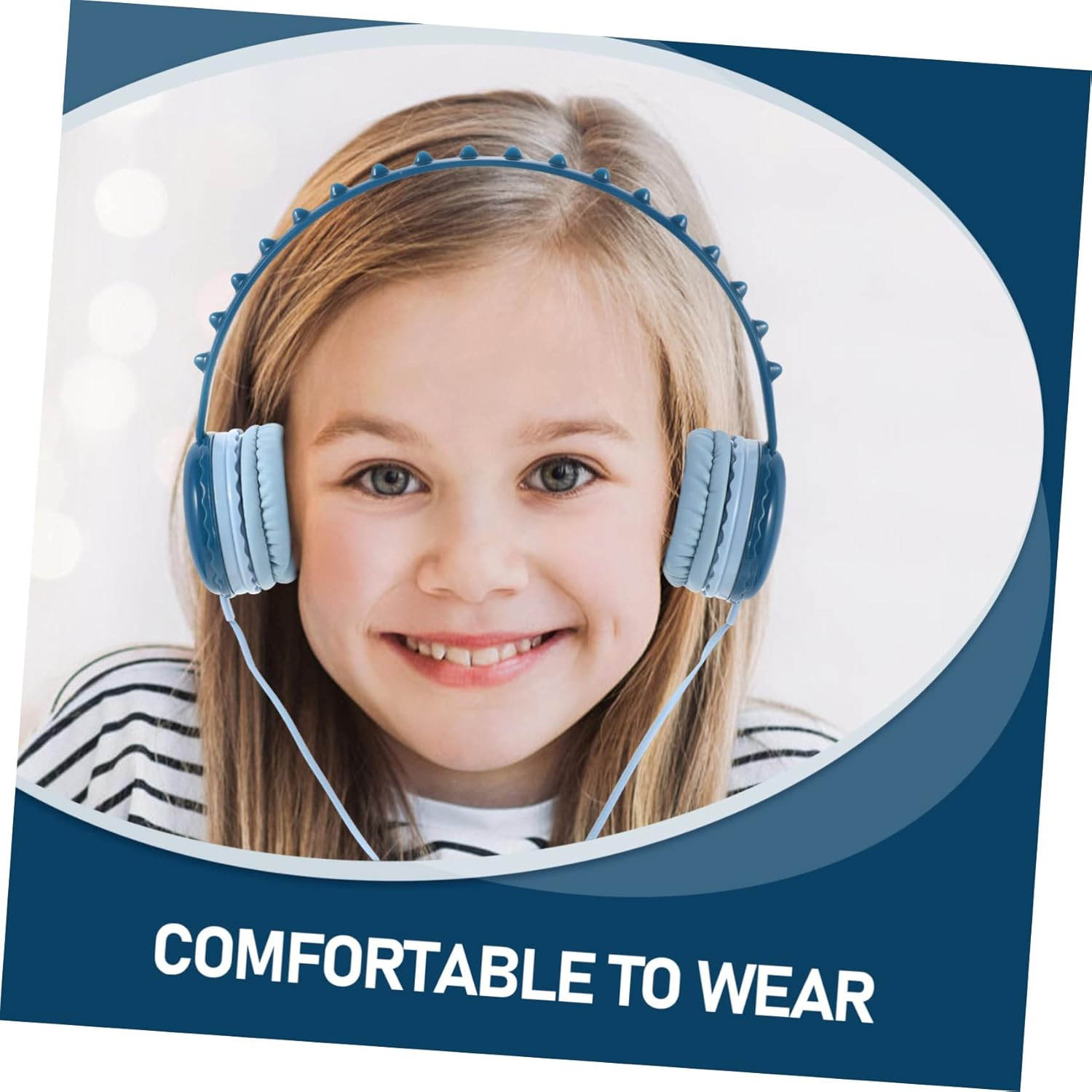 TEHAUX Dinosaur Ear Headphones for Wired Headset with Built Microphone Comfortable Ear Cushions Compatible with Laptop Tablet for Online Classes and Gaming image number 3