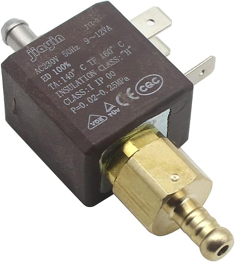 JIAYIN JYZ-3 Normally Open N/O 2/2 Way AC 230V Cannula Brass Coffee Makers Steam Air Water Electric Solenoid Valve Inlet Valve image number 1