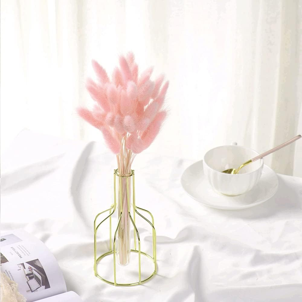 XHXSTORE 60Pcs Pink Pampas Grass Dried Flowers Bouquet for Home, Garden, Wedding, DIY Craft, Farmhouse Table Decor (17") image number 6