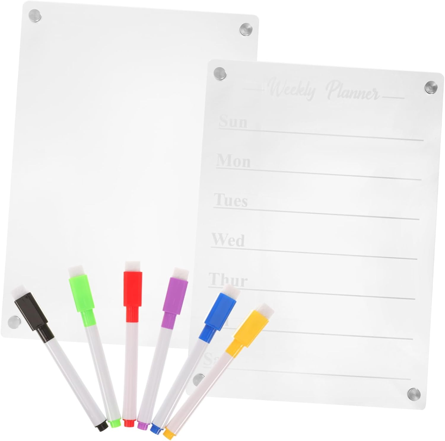COHEALI Acrylic Fridge Dry Erase Board Magnetic Message Board Practical Planning Board Erasable Surface