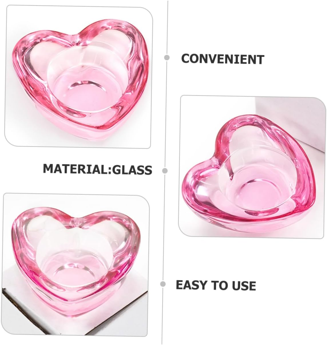 IWOWHERO Nail Cup Dehydrator Charms Nail Polish Remover Ongle Dishwashing Liquid Cuticle Gel Nail Kit Holder Lid Clipper Remover Gel LED Softener Gel Nail Stickers Electric Lamp Glass Pink image number 5