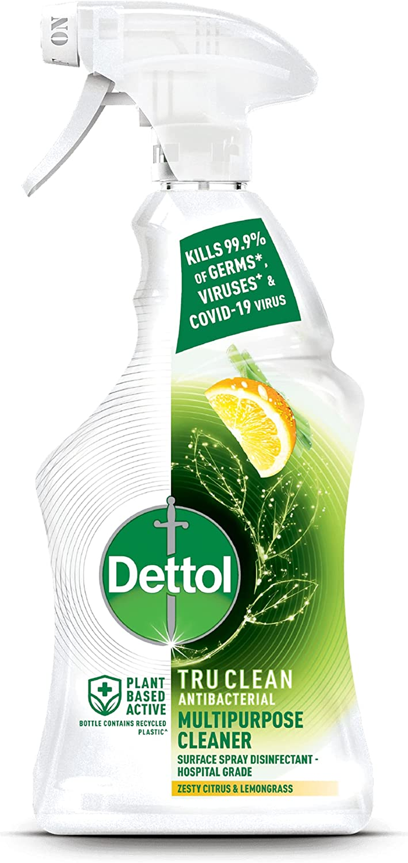 Dettol Tru Clean Antibacterial Multipurpose Cleaning Trigger Zesty Citrus and Lemongrass 500Ml, Transparent image number 4