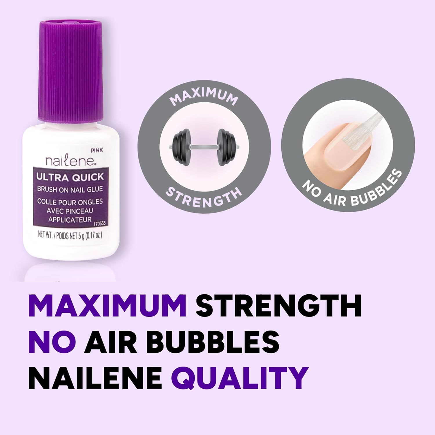 Nailene Ultra Quick 5G Brush on Glue Pink image number 2