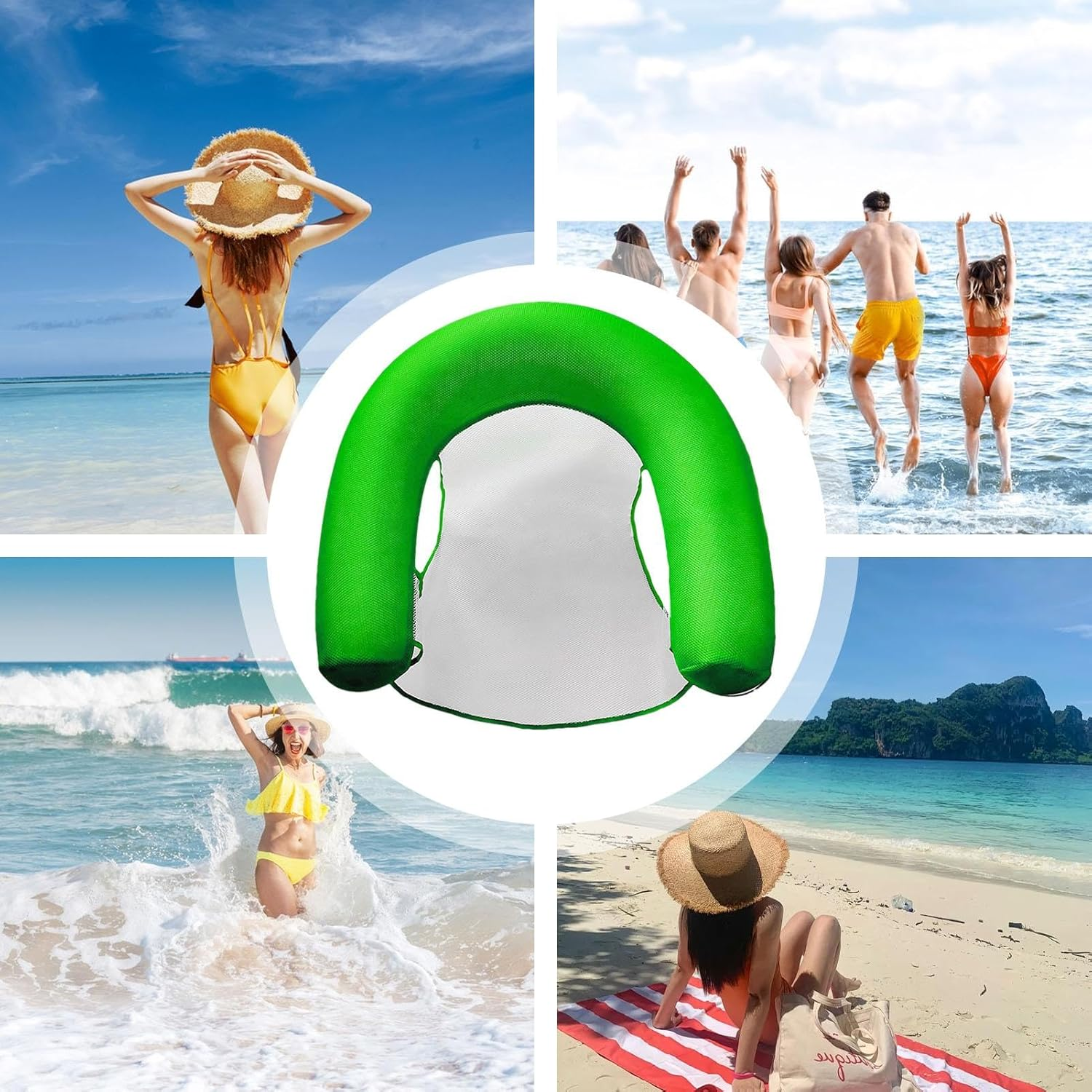 Water Pool Chair Lounge | Pool Floating Lounge Chair | Inflatable Pool Lounge Chair, Reusable Pool Floating Bed, Adult Pool Floats, Swimming Pool Float Comfort for Beach image number 1