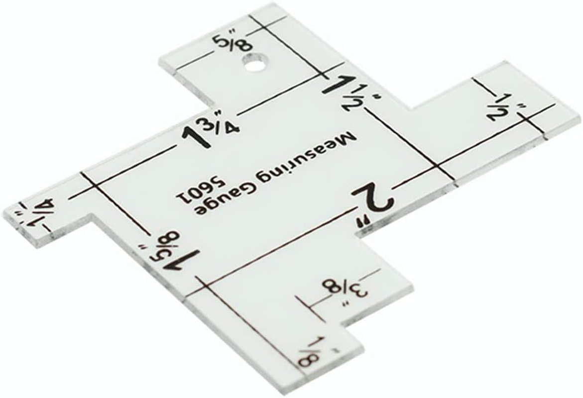 HONEYSEW 5-In-1 Sliding Gauge Measuring Sewing Ruler Tool with Free 1Pc Measuring Gauge image number 1