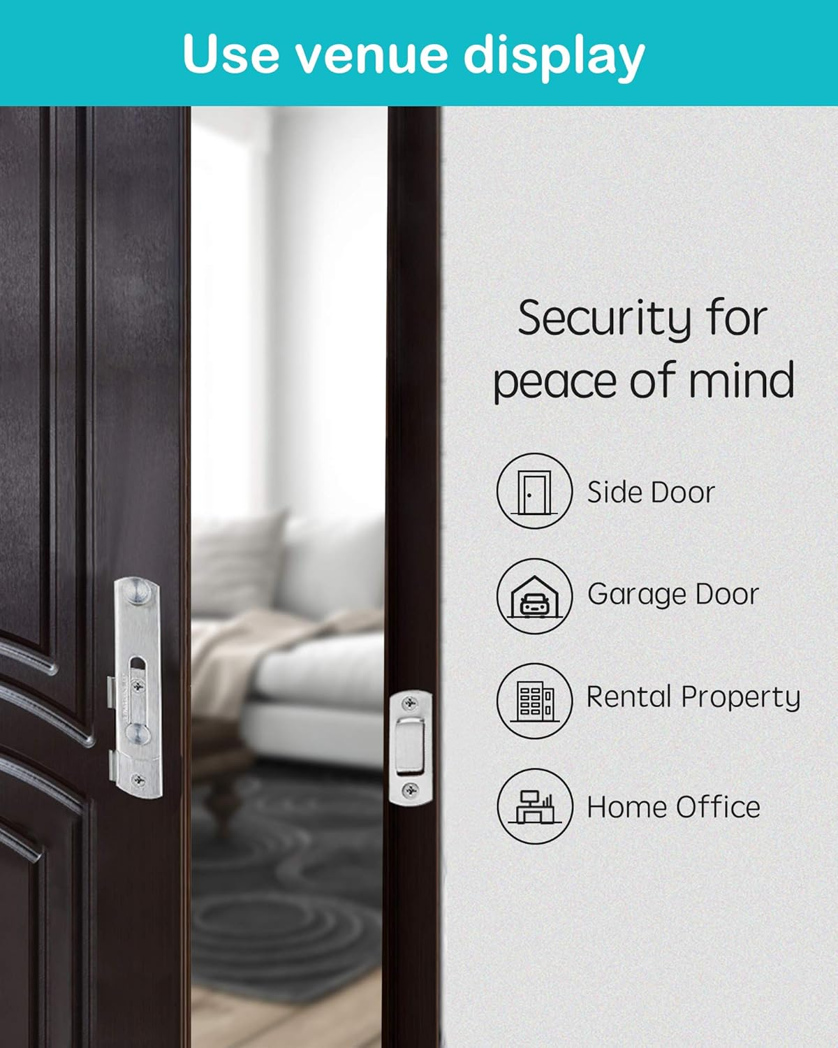 Wapodeai Stainless Steel Gate Latches, Household, Bathroom, Outdoor, Garage, Primary Colors.