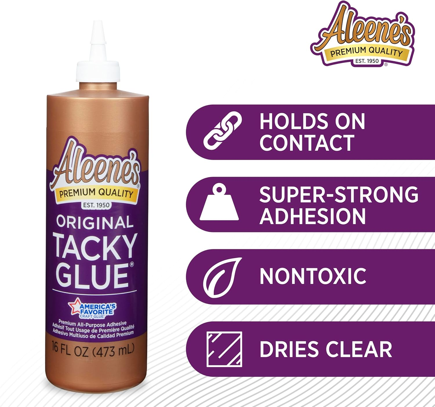 Aleene'S 15601 Gold Tacky Glue, 473Ml image number 1