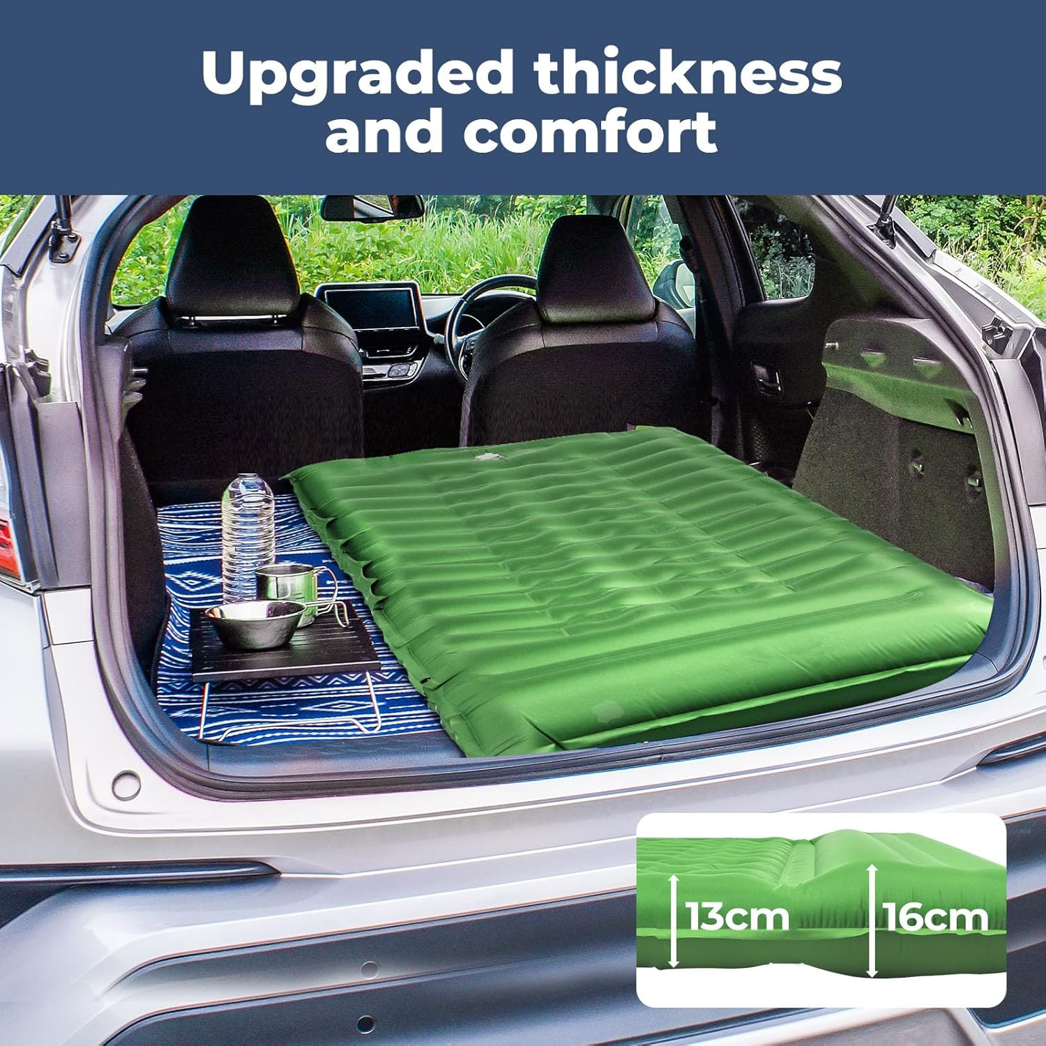 Mountview Camping Mattress Inflatable Mat, 196 X 66 X 13Cm, Lightweight Camping Sleeping Pad with Pillow, Built-In Foot Pump, Spliced Inflating Air Sleeping Mattress for Backpacking, Camping & Hiking image number 5