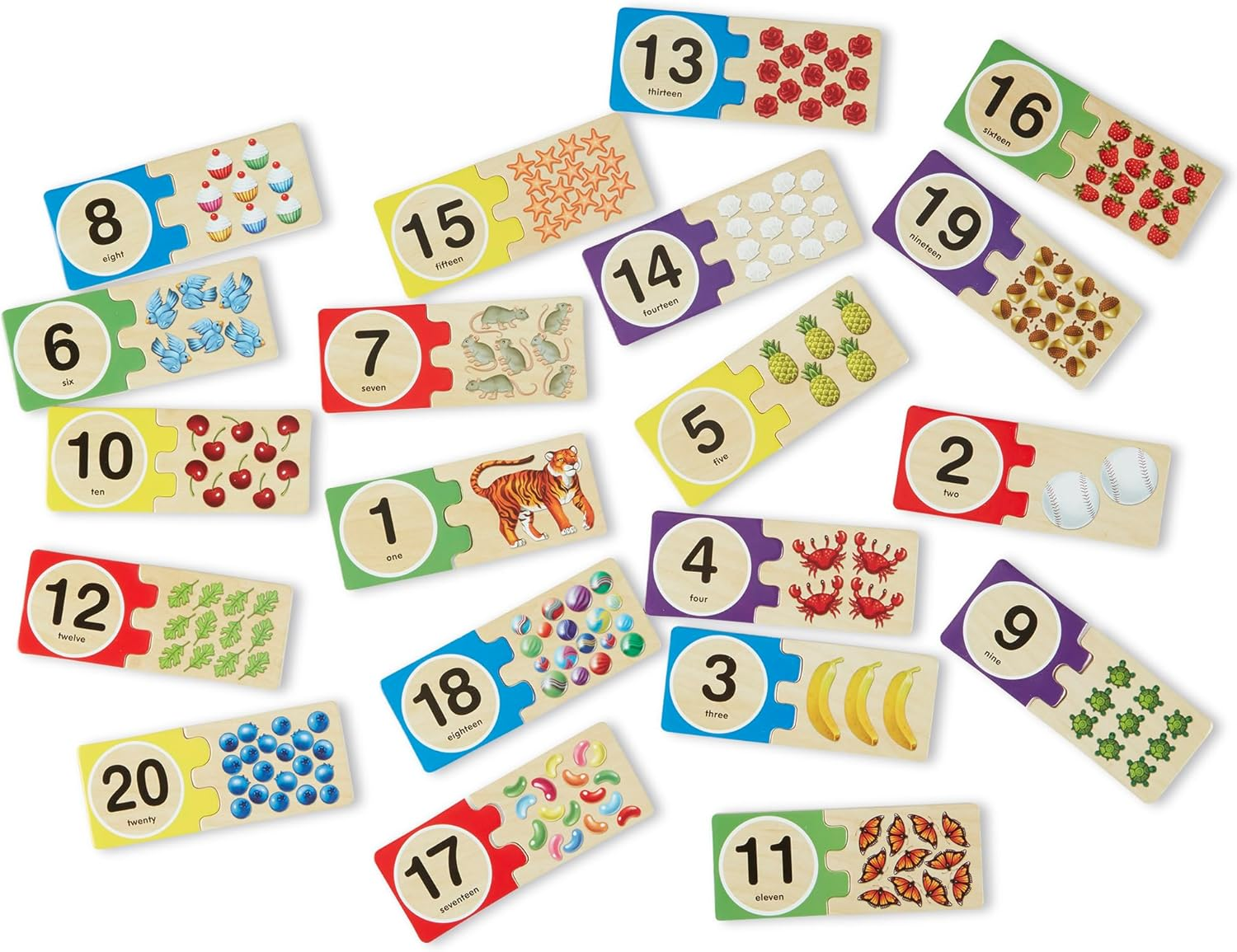 Melissa & Doug - Numbers Wooden Puzzle Cards image number 3