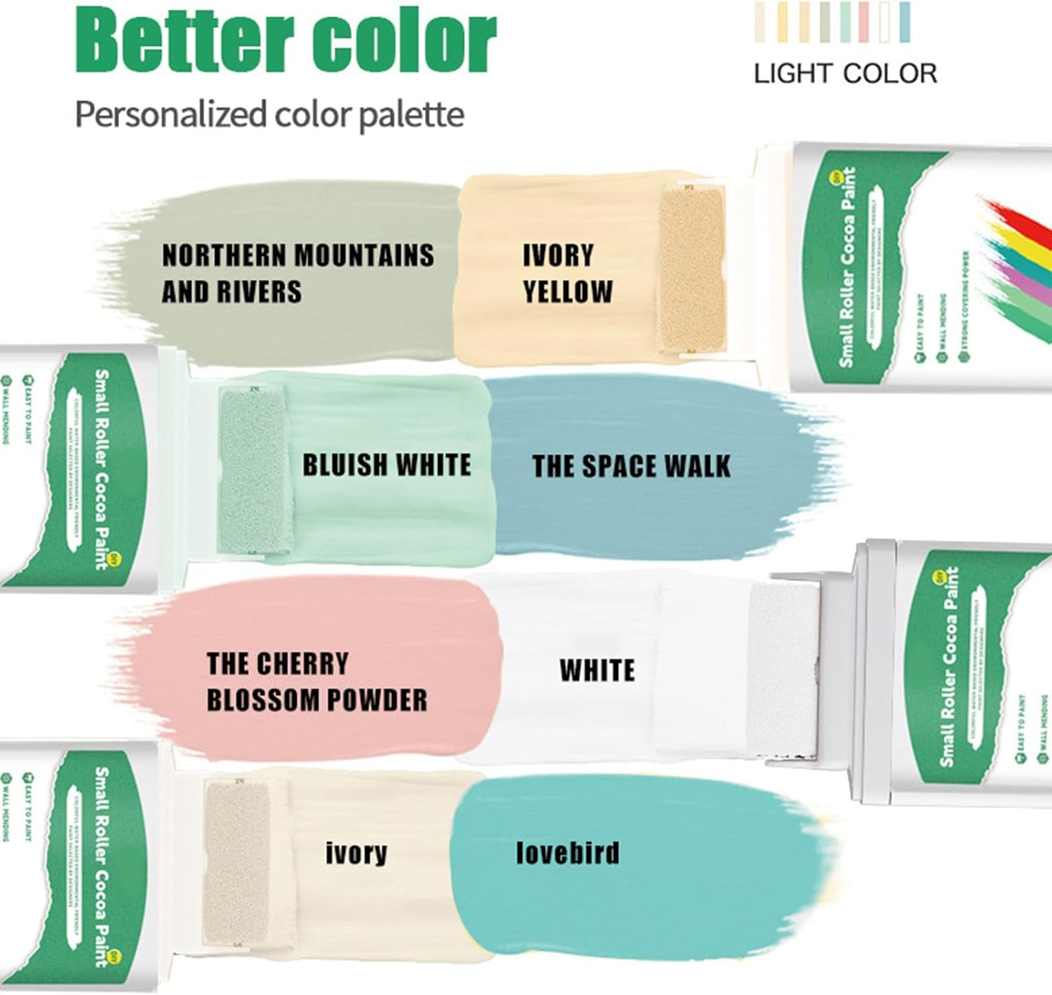 Wall Paint - Wall Repair Paint Kit | Adorable White, Stain Remover White Ceiling, Water-Based Low-Odor, 100G Paste for Home with Roller Brush for Quick Fixes