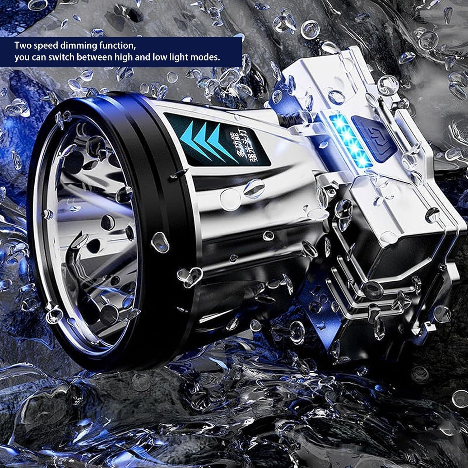 Rechargeable Headlamp, 90000LM Super Bright High Power LED Headlamp Headlight Spotlight Waterproof Flashlight for Outdoor Running Hiking Camping Gear, Headband Lamp image number 6