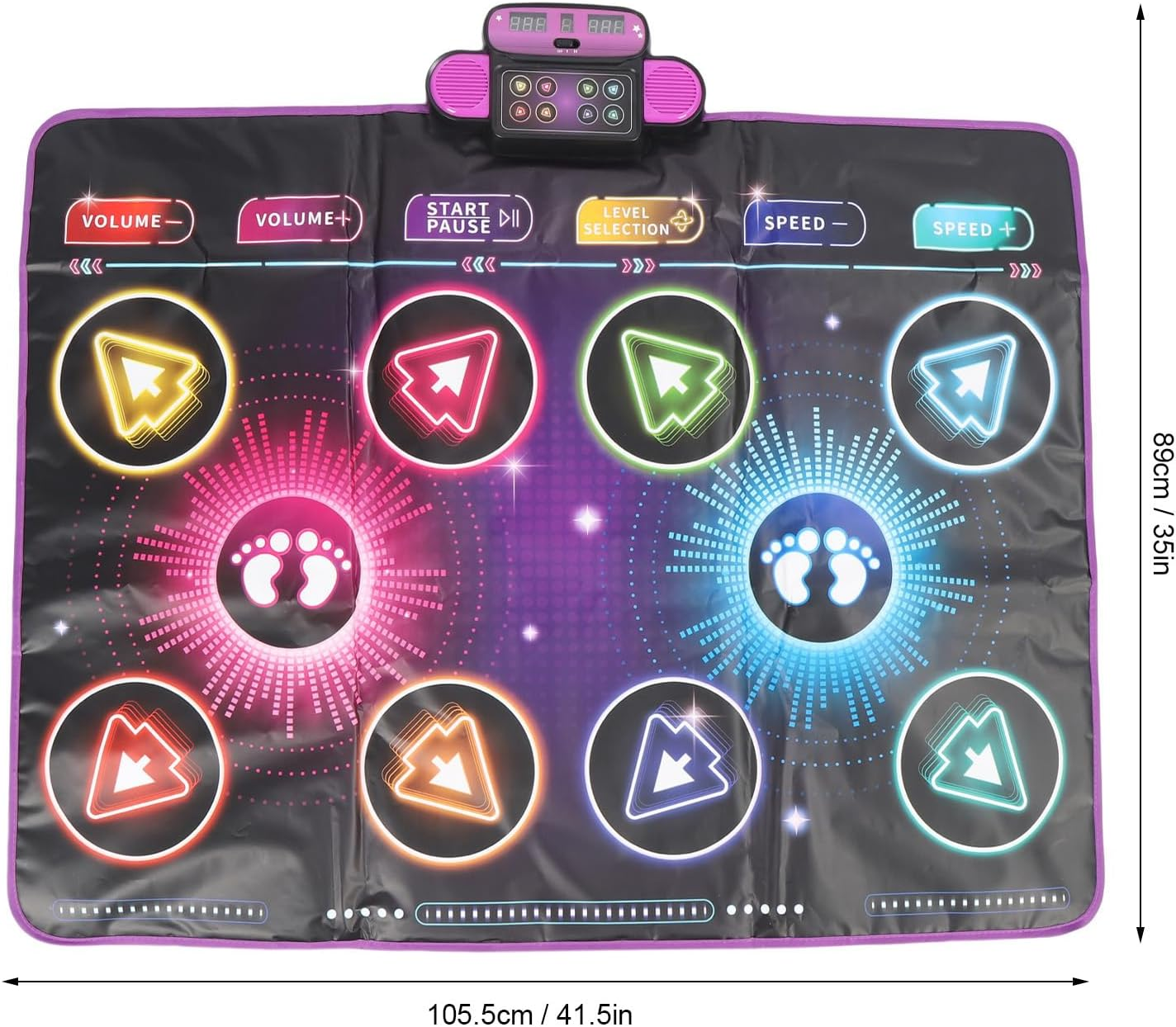 Dance Mat, Double Player Electronic Dance Mat for Kids Adults Toddlers, Interactive Dancing Game Pad, Music Playmat for Girls Boys 5 6 7 8 9 10 11 12 Year Old