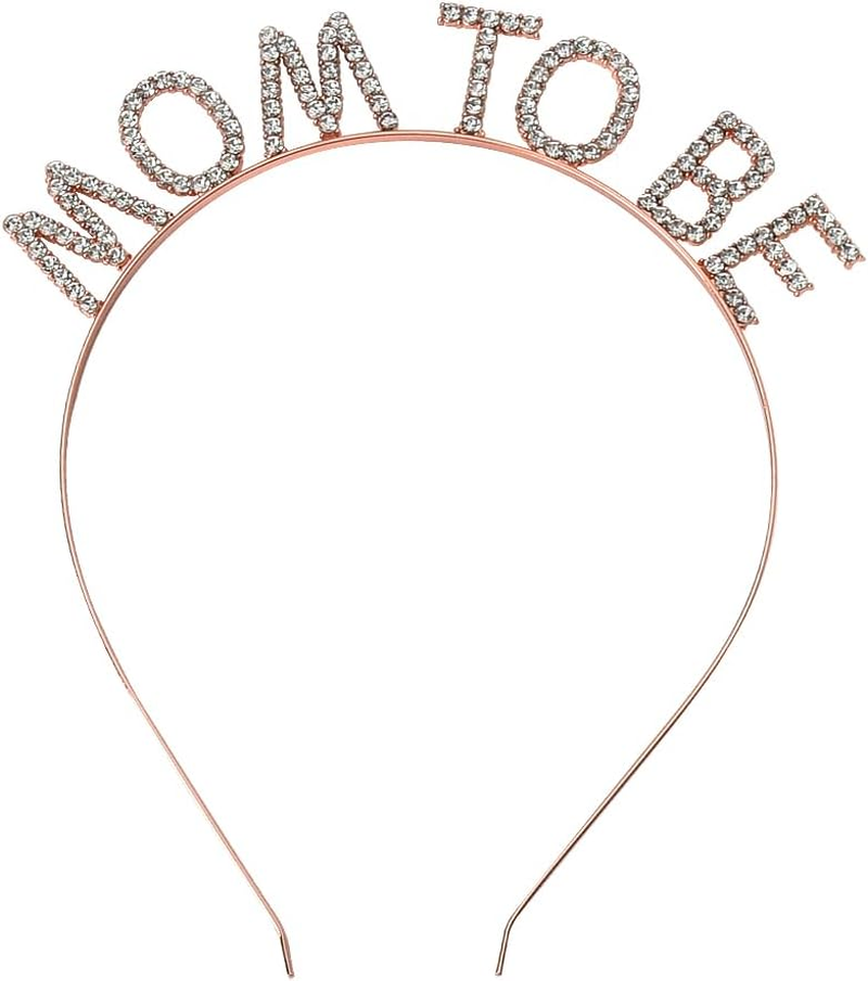 Mama to Be Headbands Baby Shower Tiara Crown Headband Silver First Time Mom Gifts for Pregnant Women New Mom Gift Pregnancy Announcement Gender Reveal Hairband Hair Accessories