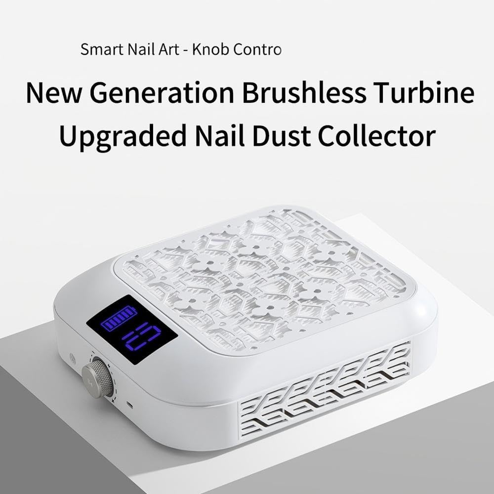 Nail Dust Collector - 2025 New 3-Speed Adjustment, 66W Strong Suction Power & Quiet Low Noise, 6600 Mah Long-Lasting Batteries Vacuum Fan Dust Suction Machine with Reusable Filters image number 1