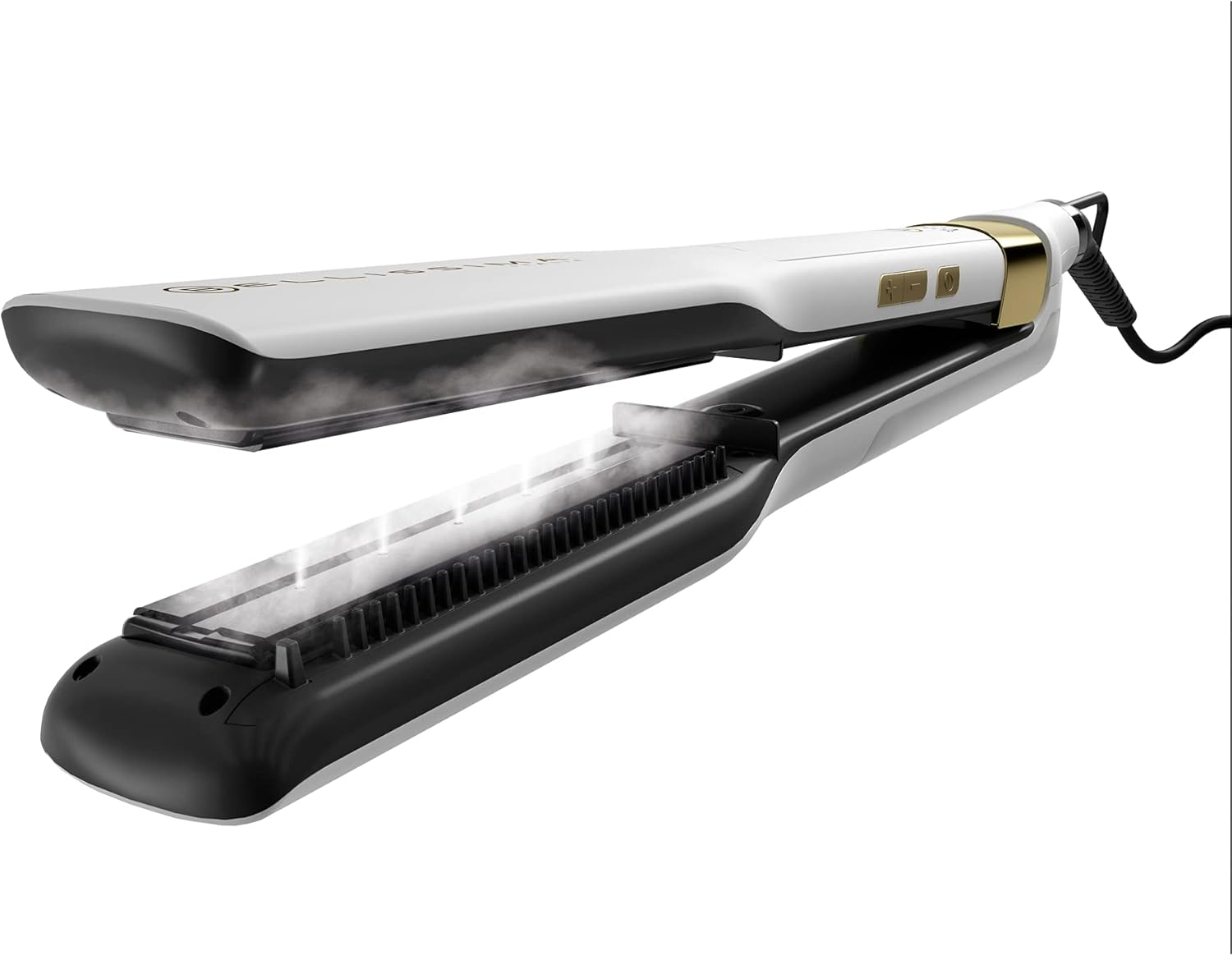 Bellissima Imetec Steam Elixir, Steam Straightener, Smooth Hair in One Paste without Damage, Ceramic Coating and Argan Oil, Quick Heating, 4 Temperature, Heat Resistant Mat image number 2