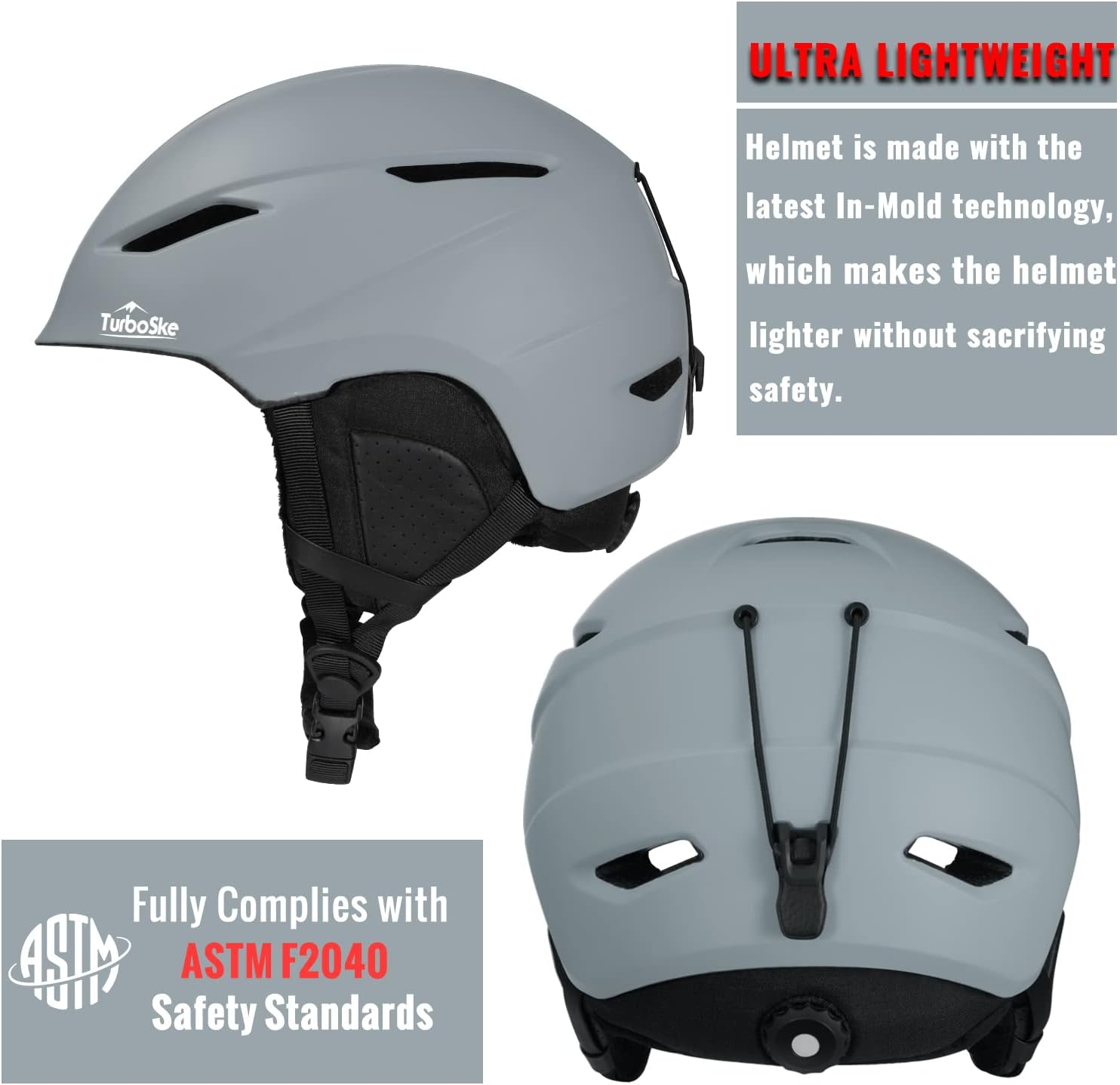 Ski Helmet, Snowboard Helmet Snow Sports Helmet, Audio Compatible and Lightweight, ASTM Certified Helmet for Men, Women and Youth image number 4