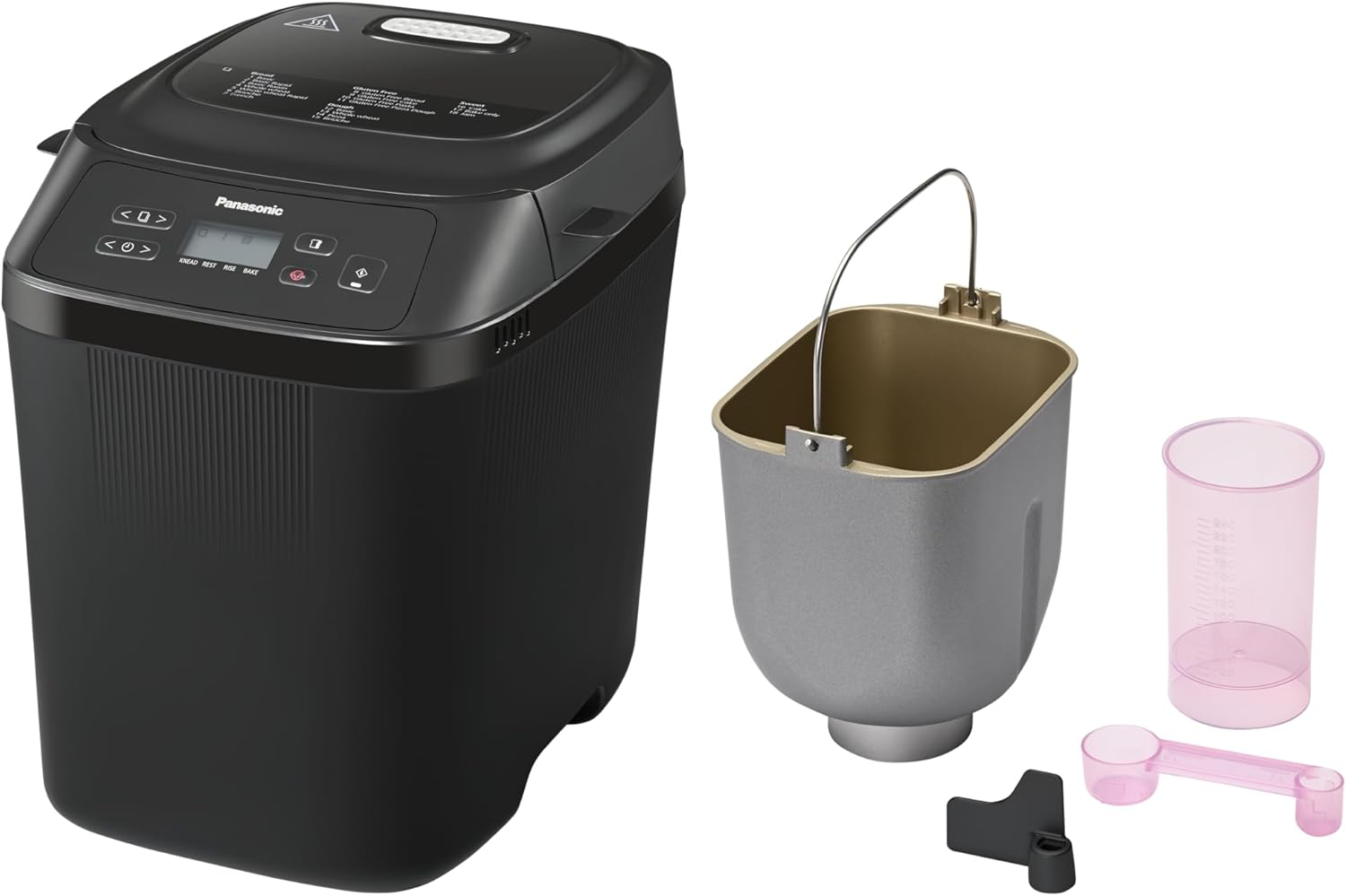 Panasonic Automatic Compact Bread Maker with Artisan-Style Kneading, Crust Control, 18 Programmes Including Gluten Free, Black (SD-PN100KST) image number 3