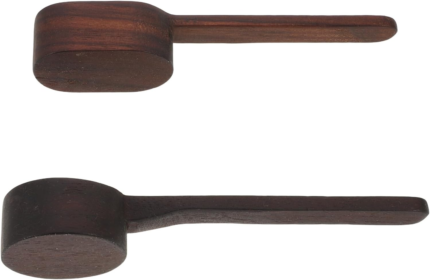 2Pcs Wood Coffee Bean Measuring Spoons Set Walnut Solid Wood Scoop for Ground Coffee and Espresso Small Kitchen Measuring Spoons for Tea Baking and Cooking image number 4
