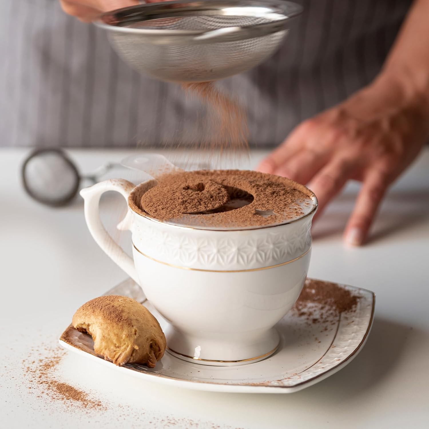 NILLOS Latte Art Template, 16 PCS Coffee Decorating Stencils for Cappuccino, Cookie Drawing (Assorted Styles) image number 4