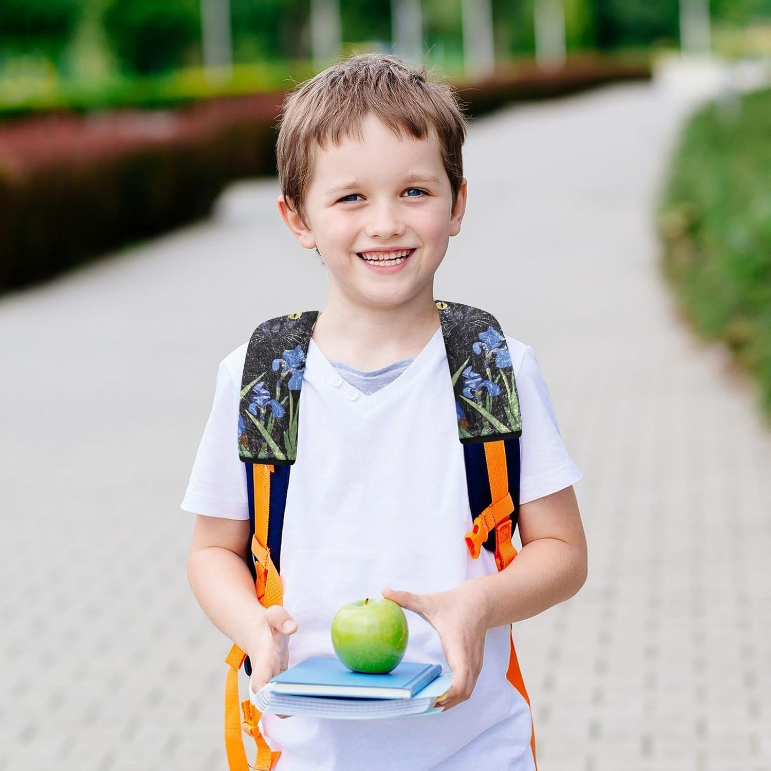 GAIREG Cat in Blue Flowers Bus Seat Belt Cover Seat Belt Shoulder Pad image number 4