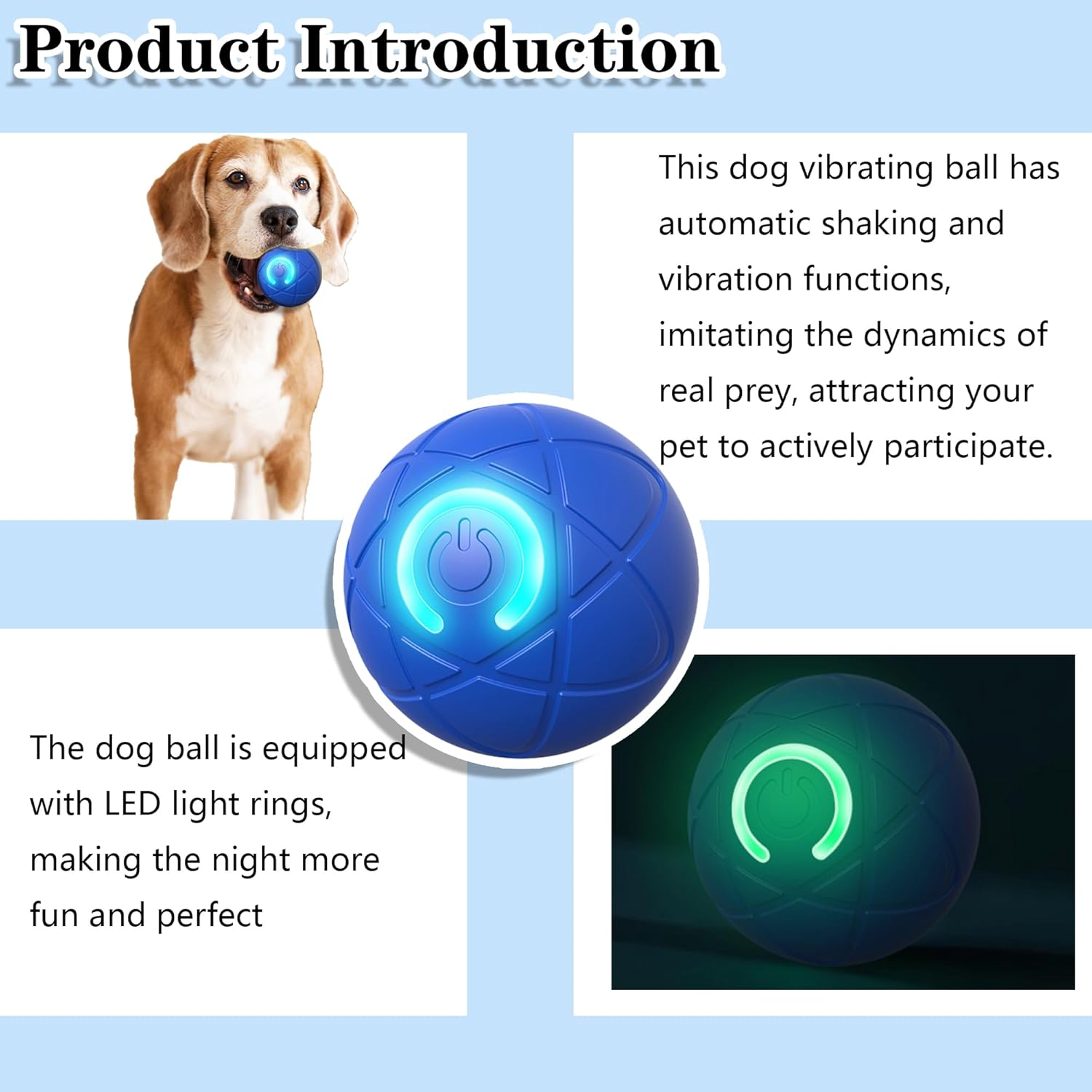 Interactive Dog Toys Dog Balls Activated Automatic Rolling Ball for Puppy Small Medium Dogs Smart Jumping Automatic Moving Bouncing and Rotating Ball Vibrating Keep Them Busy - Orange image number 3