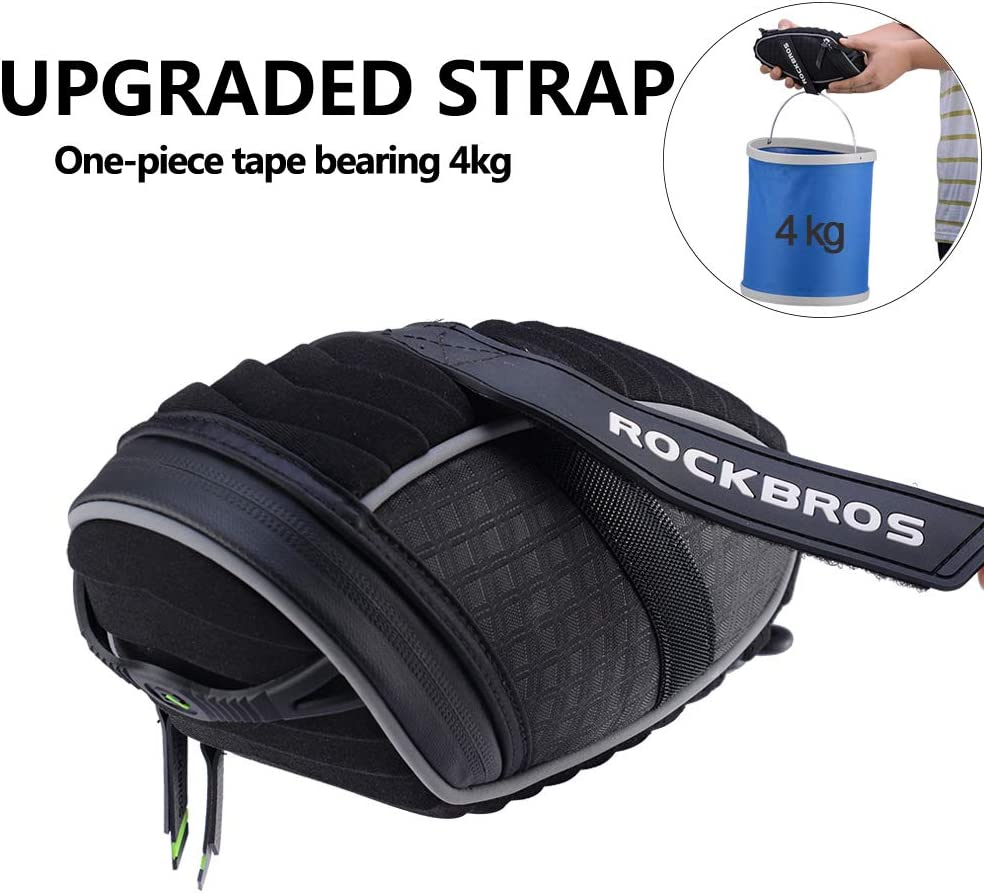 ROCKBROS Bike Saddle Bag under Seat Bike Bag Pack Waterproof Bicycle Tool Bag 3D Shell image number 6