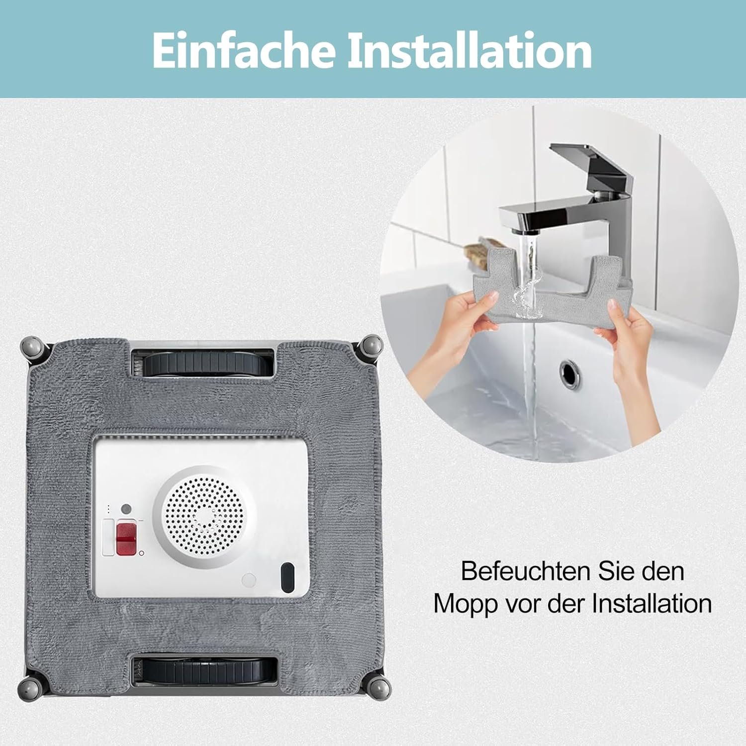 Pack of 8 Cleaning Pads Replacement Parts for E-COVACS Winbot W2 Omni / W2 / W1 Pro / W1 Window Cleaning Robot Wipes Accessories Washable Microfibre Wipes image number 1