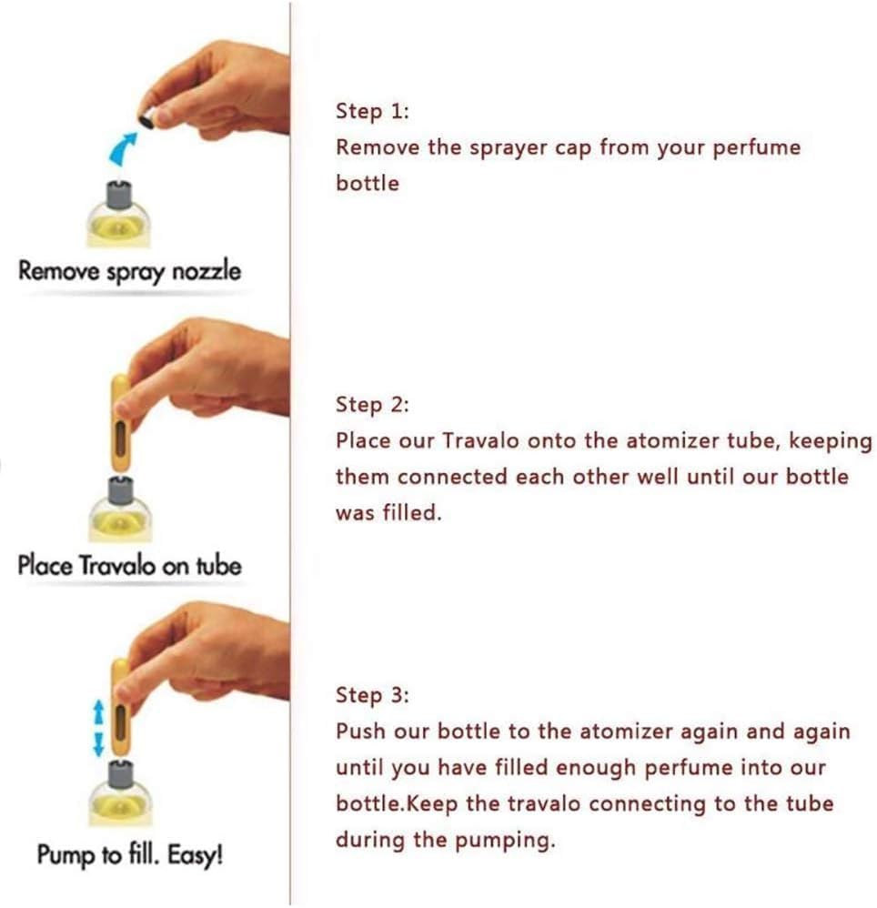 Ideal Swan Perfume Travel Refillable Bottle - Refillable Portable Perfume Atomizer， Mini Perfume Aerosol for Trip，Fragrance Empty Spray Bottle ，Scent Pump Case 4Pcs image number 2