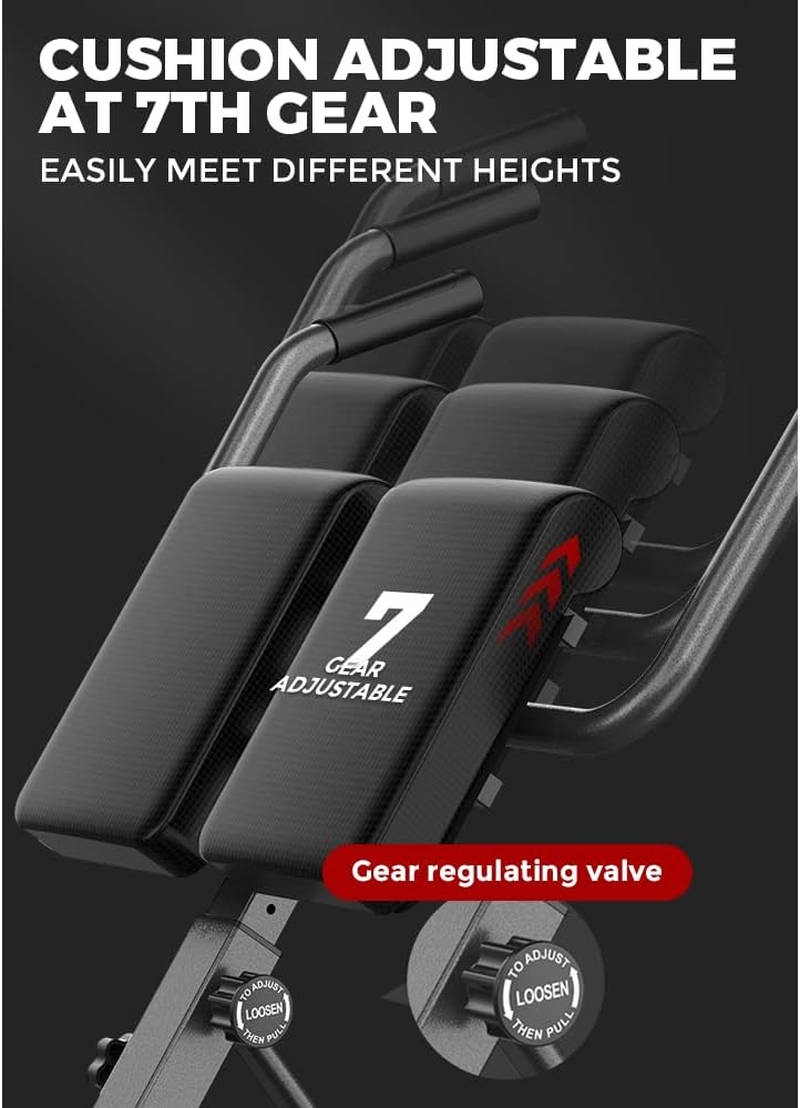 ALSTON Weight Bench Back Roman Chair Fitness Back Home Gym Workout Foldable 10 Level Adjustable 180Kg Weight Capacity Back Extension Strength Training Equipment image number 2