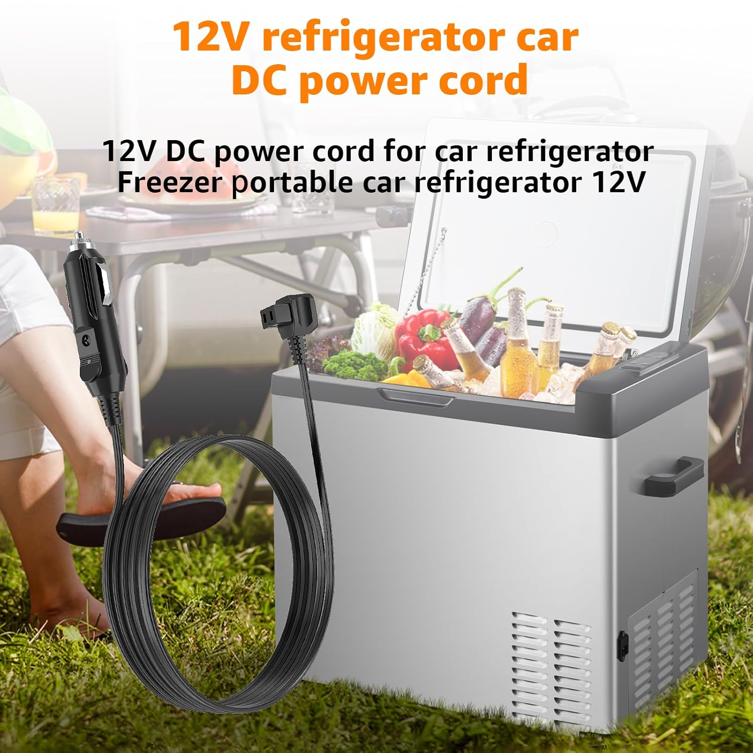 12V Merit & Cigarette Lighter Fridge Adapter for Waeco CFX,CF,CDF Series (1 25 28 35 40 50 60 65 75 95) - 2-Meter DC Power Cable for Car Refrigerator Fridges & Freezers