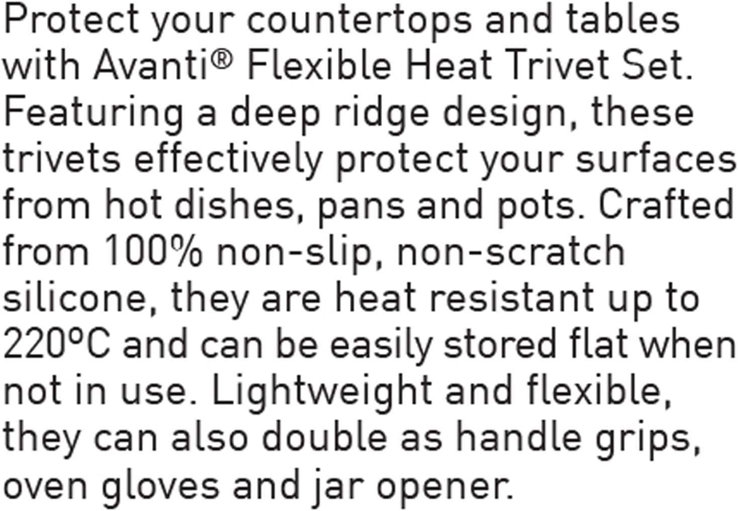 Avanti Flexible Heat Trivet Set - 20Cm and 28Cm
