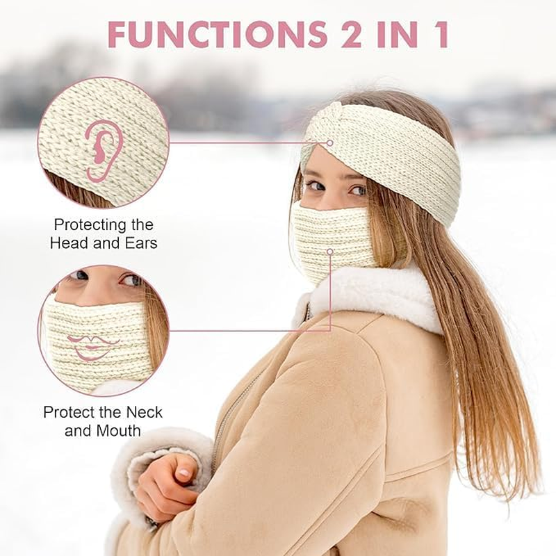 Pack of 3 Children'S Girls' Headbands, Chunky Knit Headbands, Braided Winter Headbands for Women and Girls, Ear Warmers, Crochet Head Wraps, Warm and Stylish image number 4