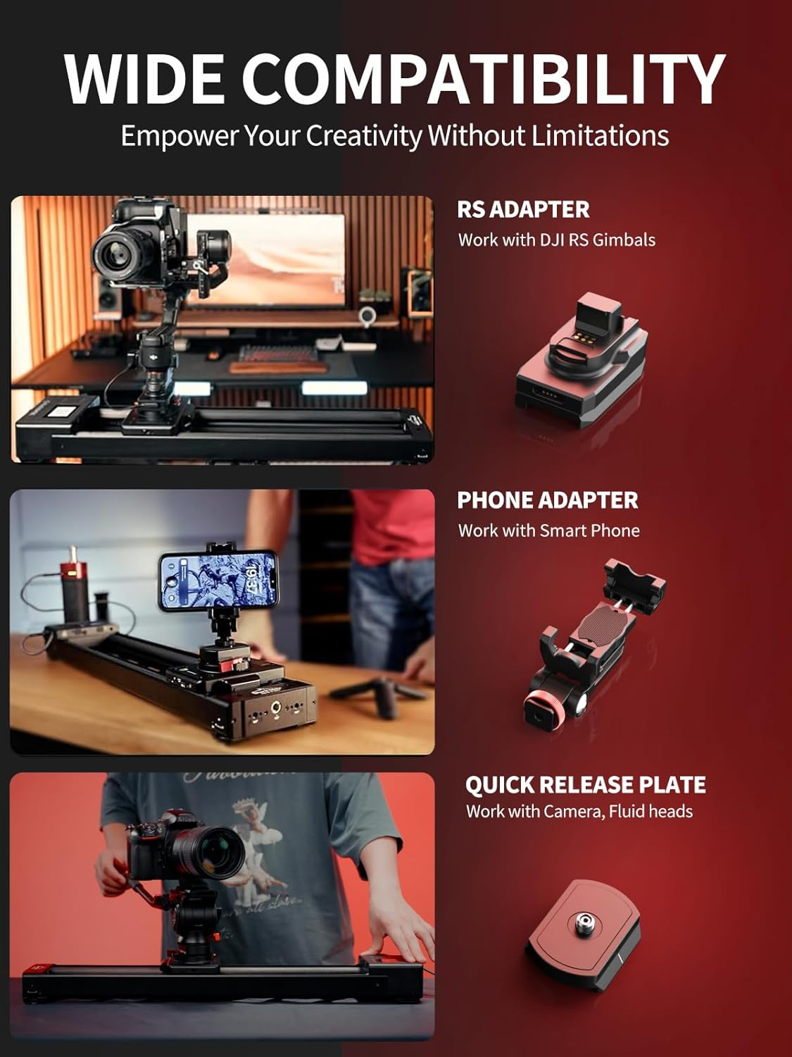 IFOOTAGE Shark Slider Nano II 660 Motorized Camera Slider - 26" Multi-Axis Pan Slider for DJI RS 2/RS3 Pro/Rs 4/RS 4 Pro Gimbals, 15.4Lbs Payload, 360&deg; Panoramic, 6 Modes, Phone/Camera Compatible​ image number 2