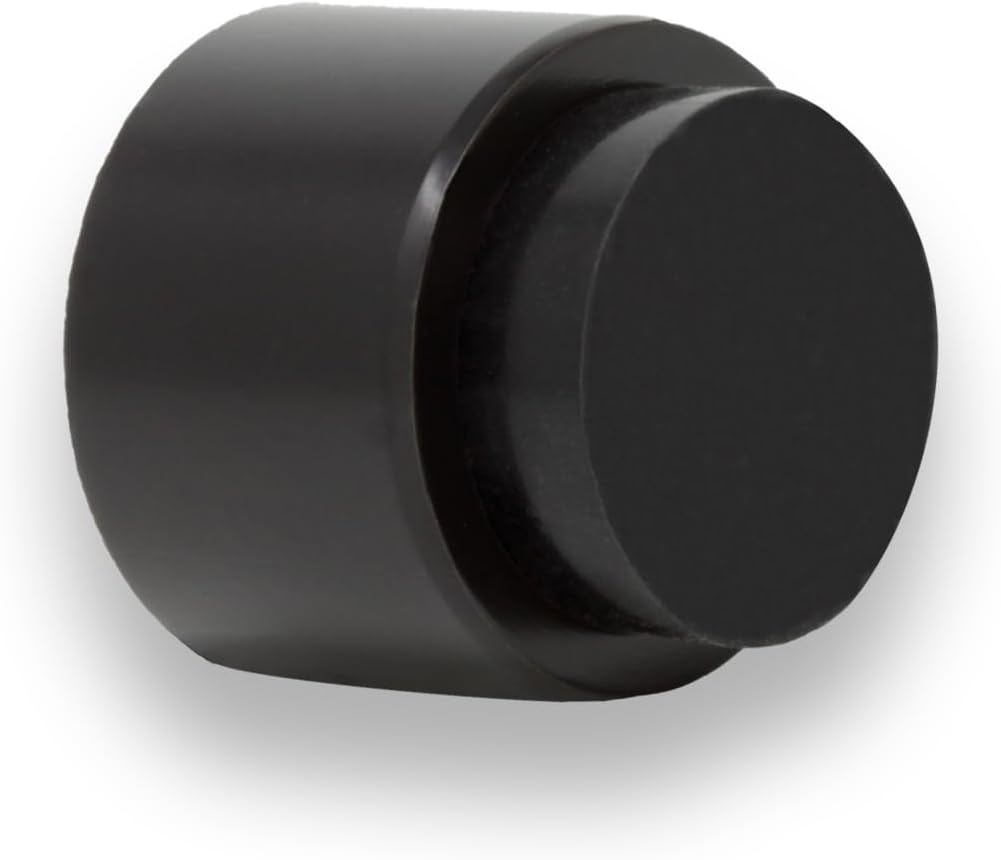 EVI Herrajes | Brass Door Stopper | &Oslash;35X18Mm | Wall Protector | Adhesive + Screw Fixing | Matte Finish | Great Adherence | Mod I-203-BLMT