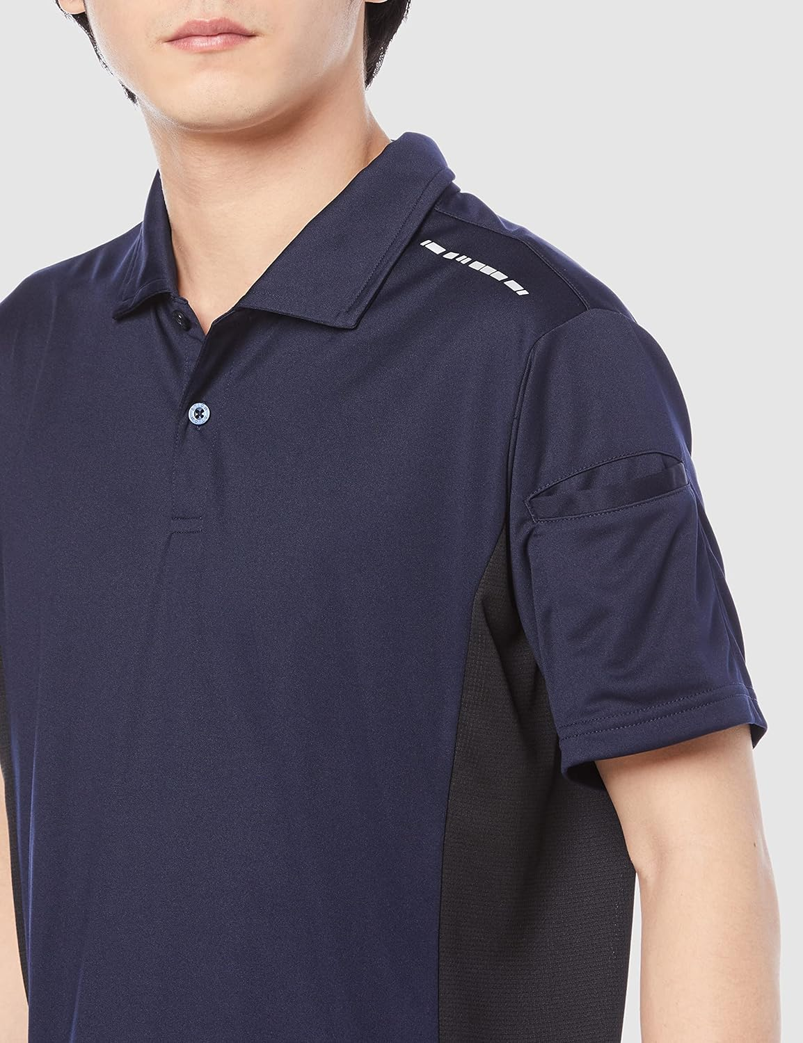 ATION(エーショ－ン) Eshon Cooling Technology Short Sleeve Polo Shirt, Cool, Absorbent, Quick Drying, Navy, LL image number 3