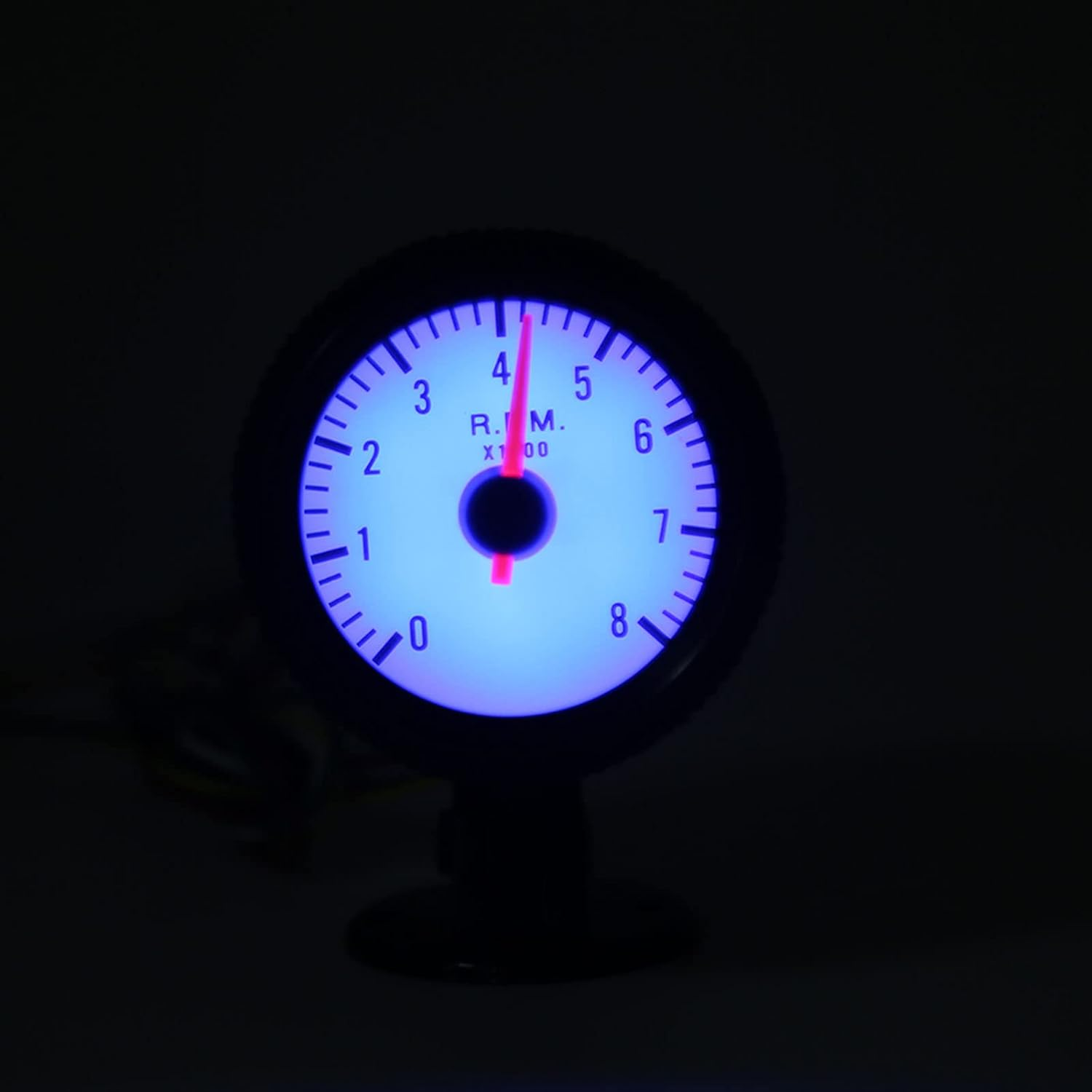RPM Tachometer 0‑8000Rpm Tachometer 52Mm Tacho Gauge Blue Led Backlight for 4 6 8 Cylinders Gasoline Car image number 2